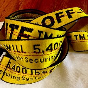 Off-White Unisex 1.4” Yellow Classic Industrial Belt | NEW